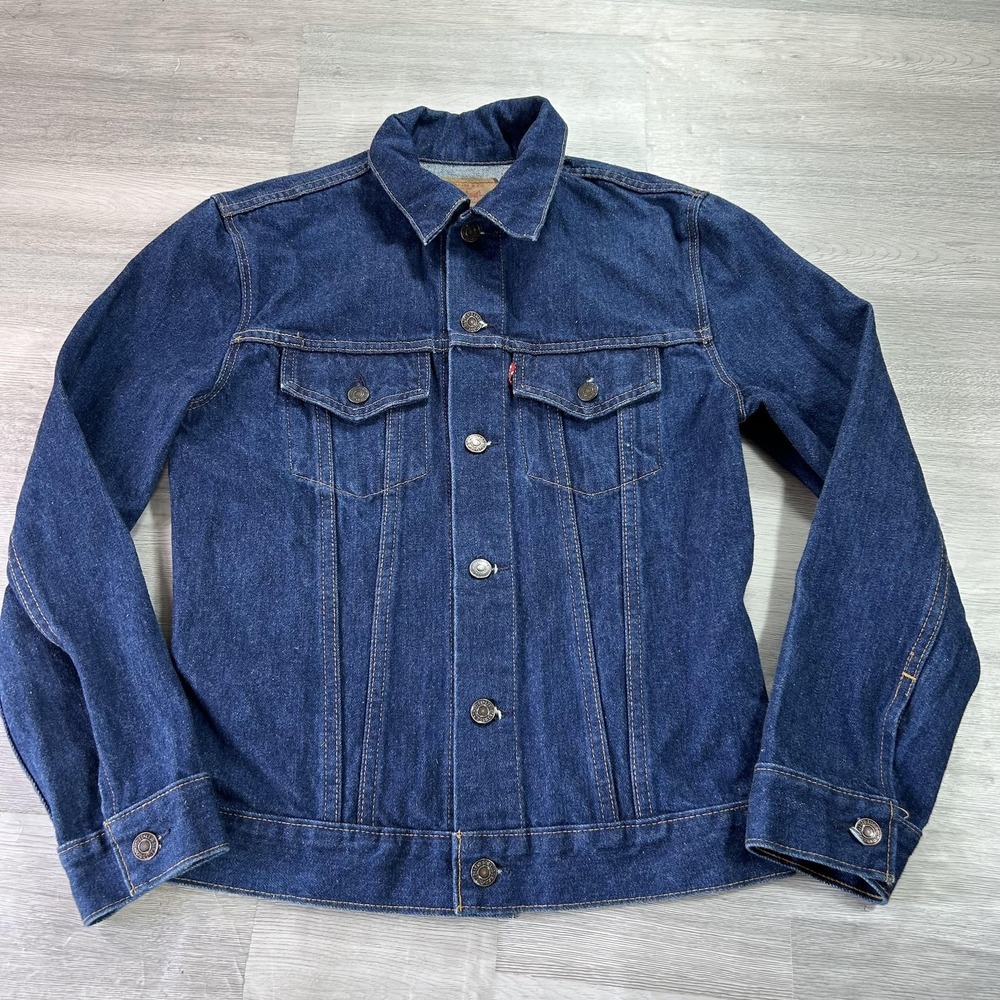 VINTAGE Levi's Jacket Size 34 Blue Denim‎ Trucker Type 3 Jean 70505-0217
